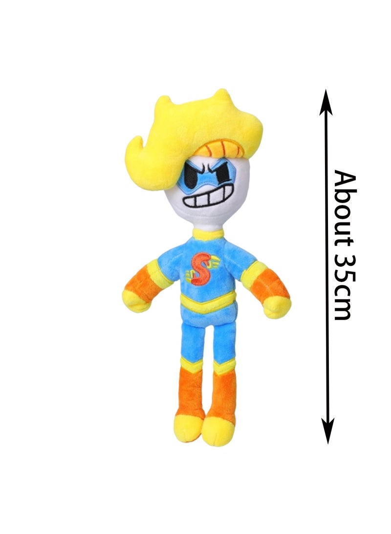 35cm Superman Yellow Hair Boy Plush Toy Super Bryson Plushie Doll Doll Boy Girl Birthday Gift - Image 2